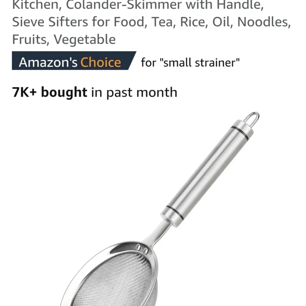 Sunwukin 304 Stainless Steel Mesh Strainer Brand New